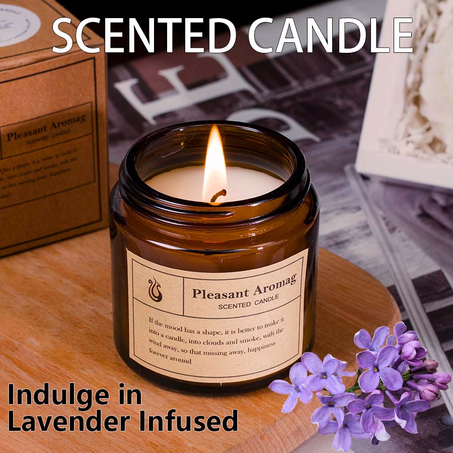 Coconut Wax Flake - 1pc Lavender Scented Decorative Candle, Smokeless
