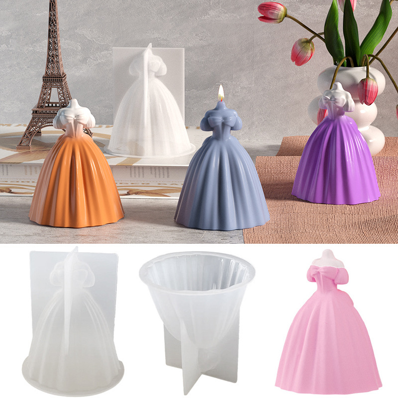 Candle Making Supplies Wholesale - Bride Silicone Candle Mold 3D Wedding