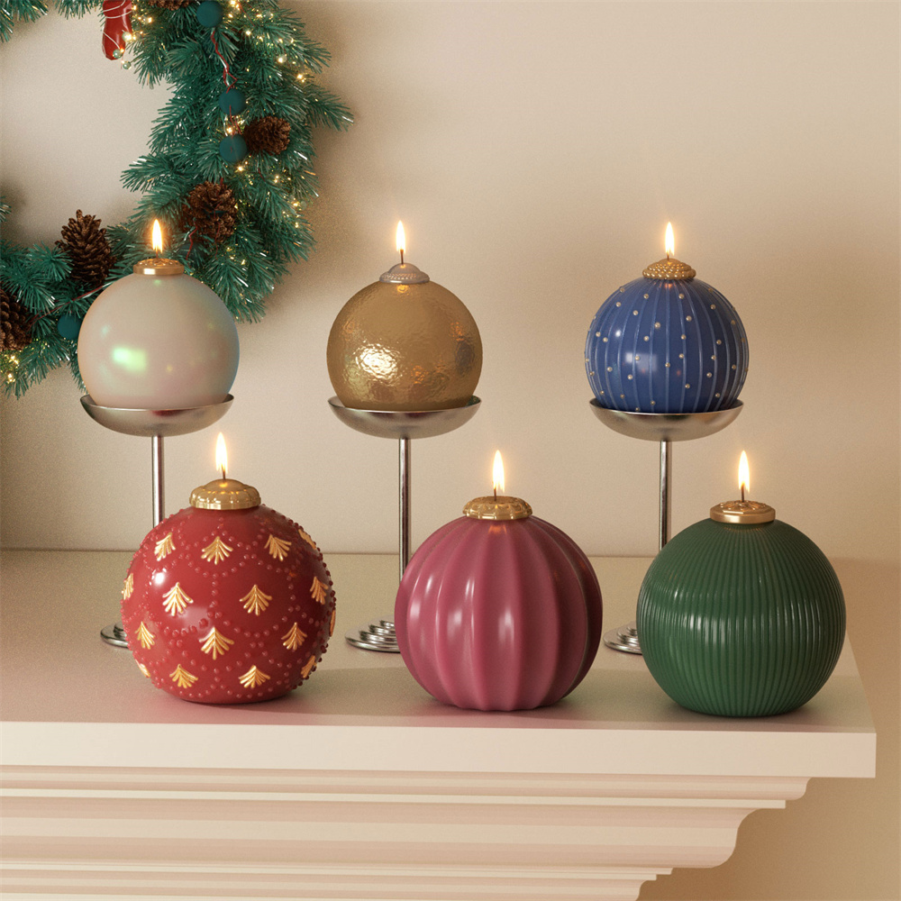 Candle Making Supplies Wholesale - Nicole Christmas Bauble Candle Silicone Mold