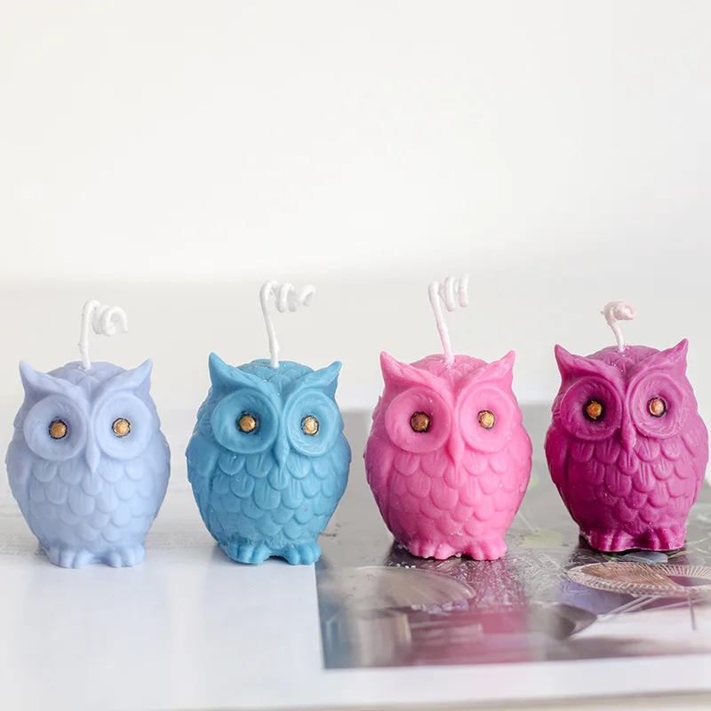 3D Owl Silicone Candle Mold Cu - огляд і ціна Candle Making Supplies Wholesale