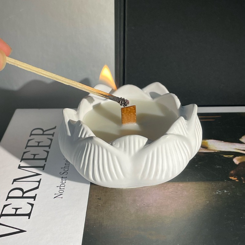 3D Lotus Candle Holder Silicon - огляд і ціна Candle Making Process