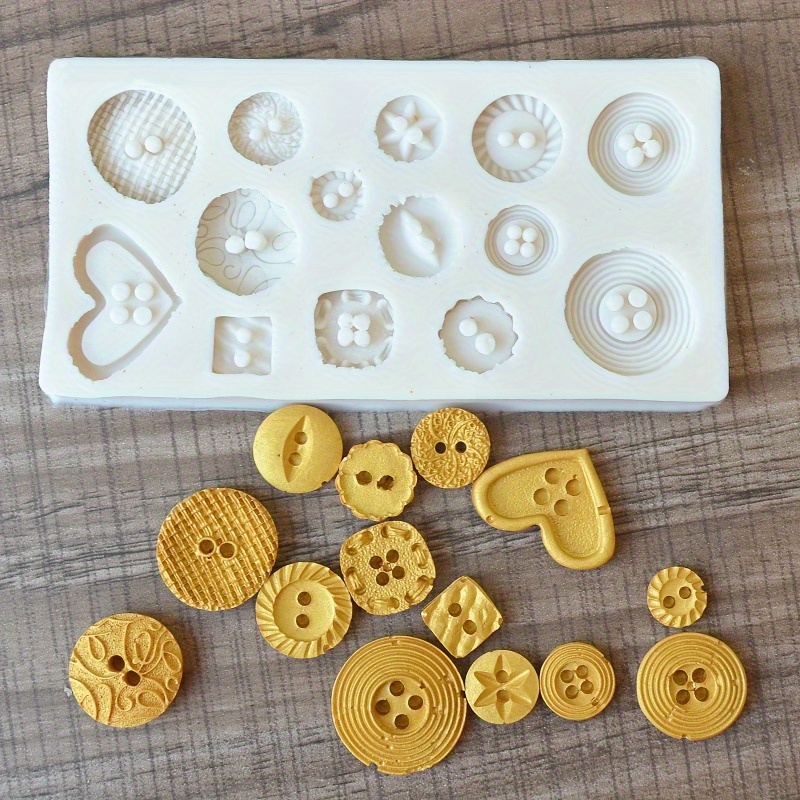 Buttons Shape Silicone Mold Si - огляд і ціна Candle Making Supplies Wholesale