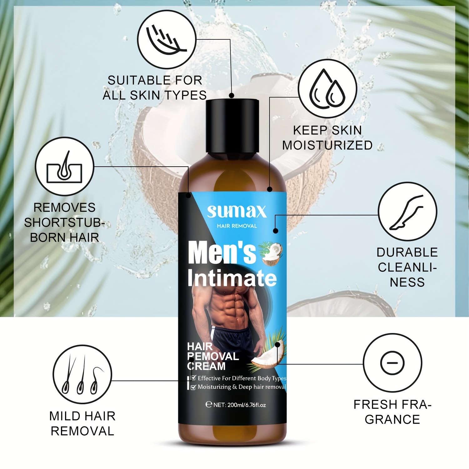 Coconut Oil Men's Private Hair - огляд і ціна Coconut Wax Flake