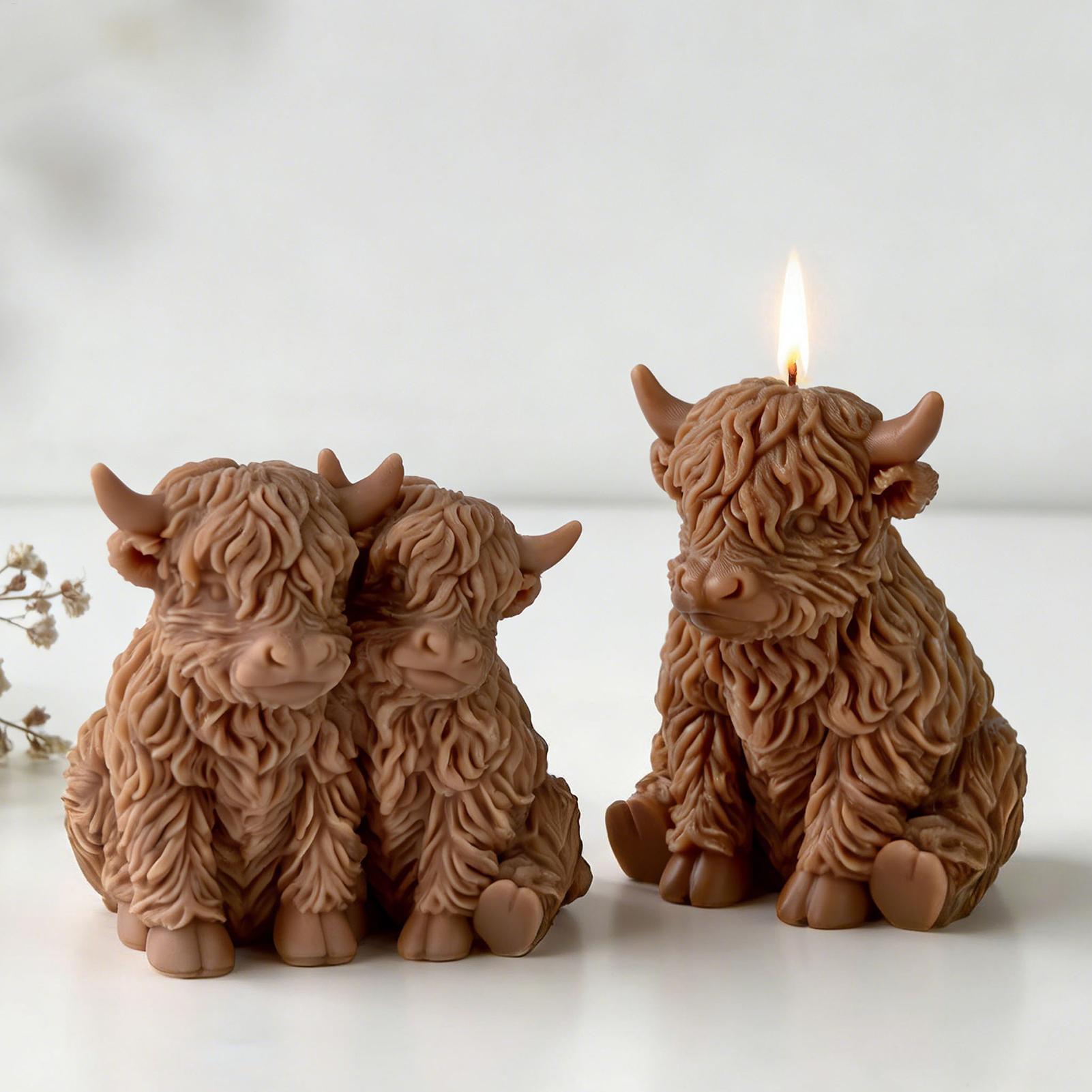 Highland Cow Silicone Mold Reu - огляд і ціна Candle Making Supplies Wholesale