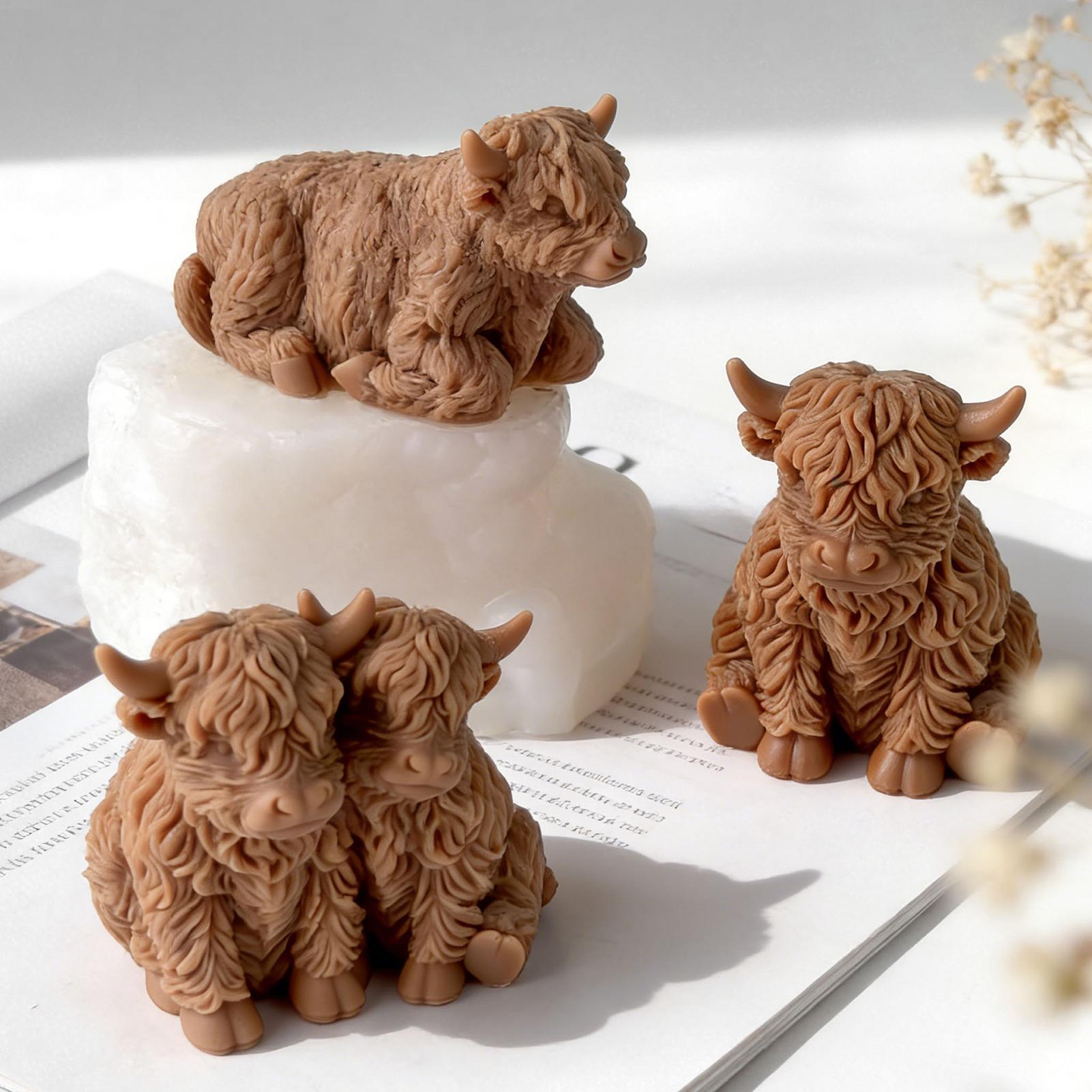 Highland Cow Silicone Mold Reu - огляд і ціна Candle Making Supplies Wholesale